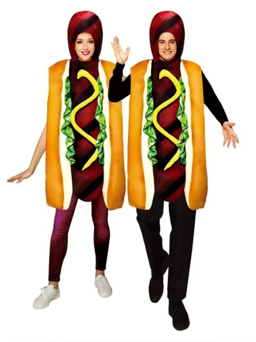 BRAND NEW adult men women hot dog bun halloween costume one size